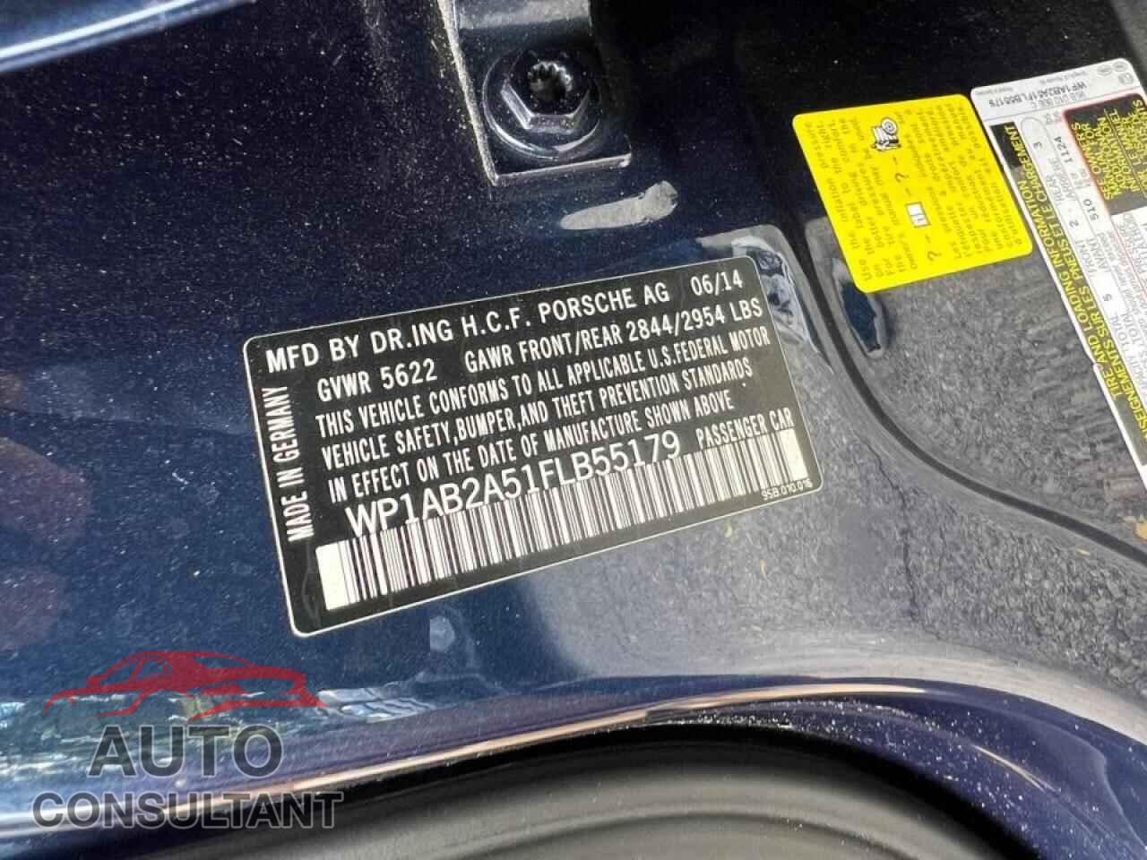 PORSCHE MACAN 2015 - WP1AB2A51FLB55179