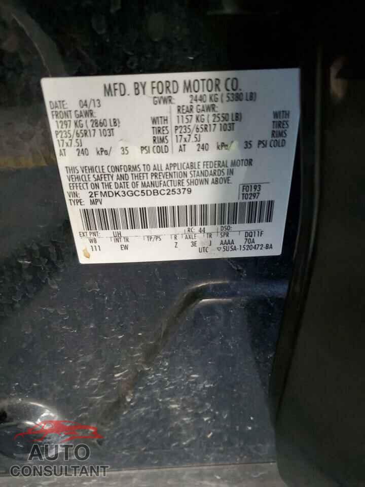 FORD EDGE 2013 - 2FMDK3GC5DBC25379