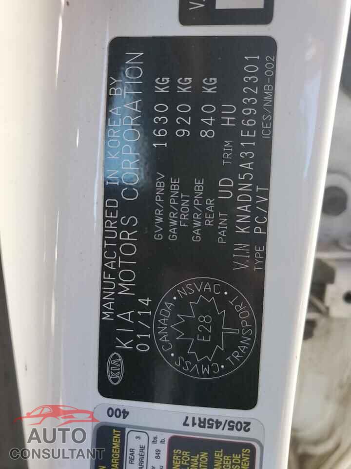 KIA RIO 2014 - KNADN5A31E6932301