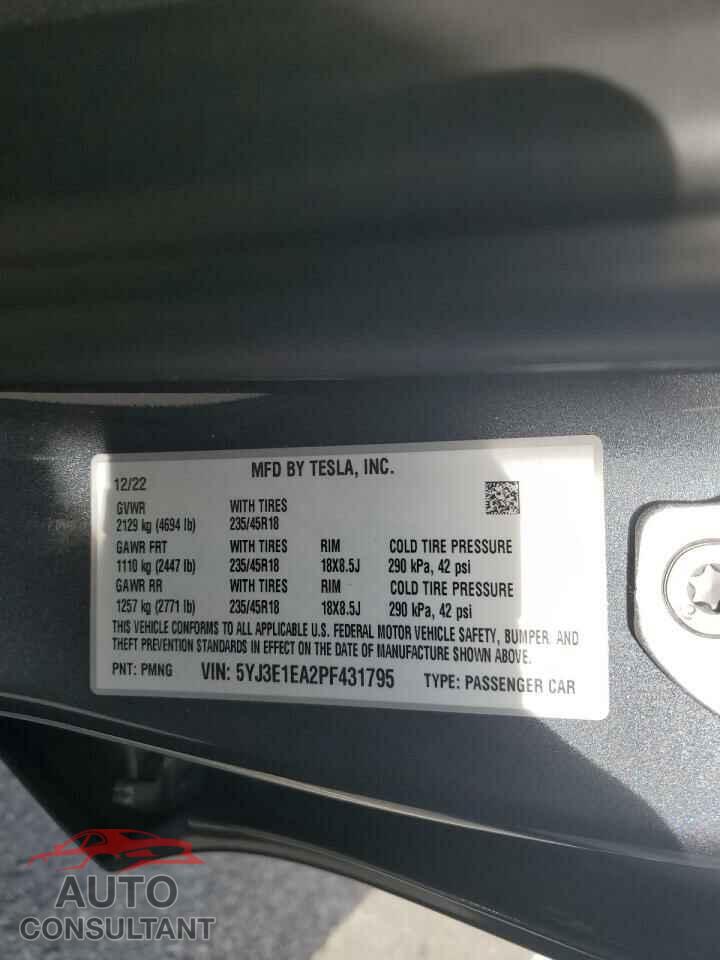 TESLA MODEL 3 2023 - 5YJ3E1EA2PF431795
