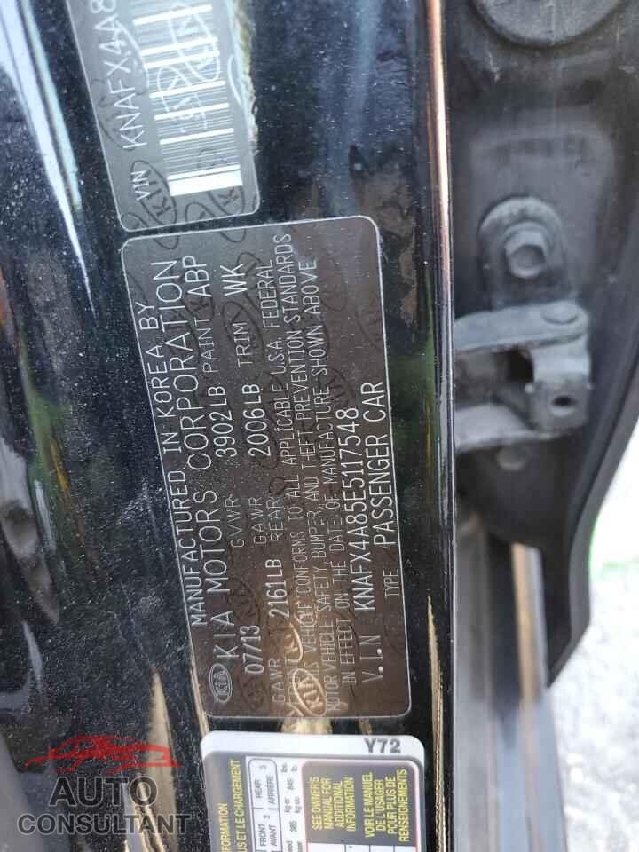 KIA FORTE 2014 - KNAFX4A85E5117548