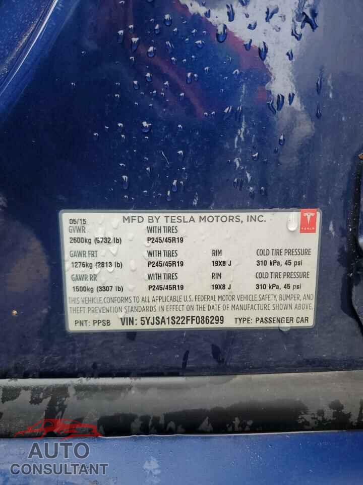 TESLA MODEL S 2015 - 5YJSA1S22FF086299