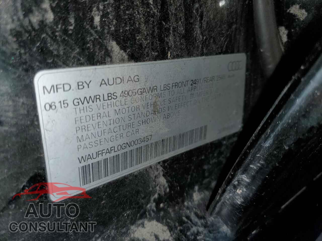 AUDI A4 2016 - WAUFFAFL0GN003457