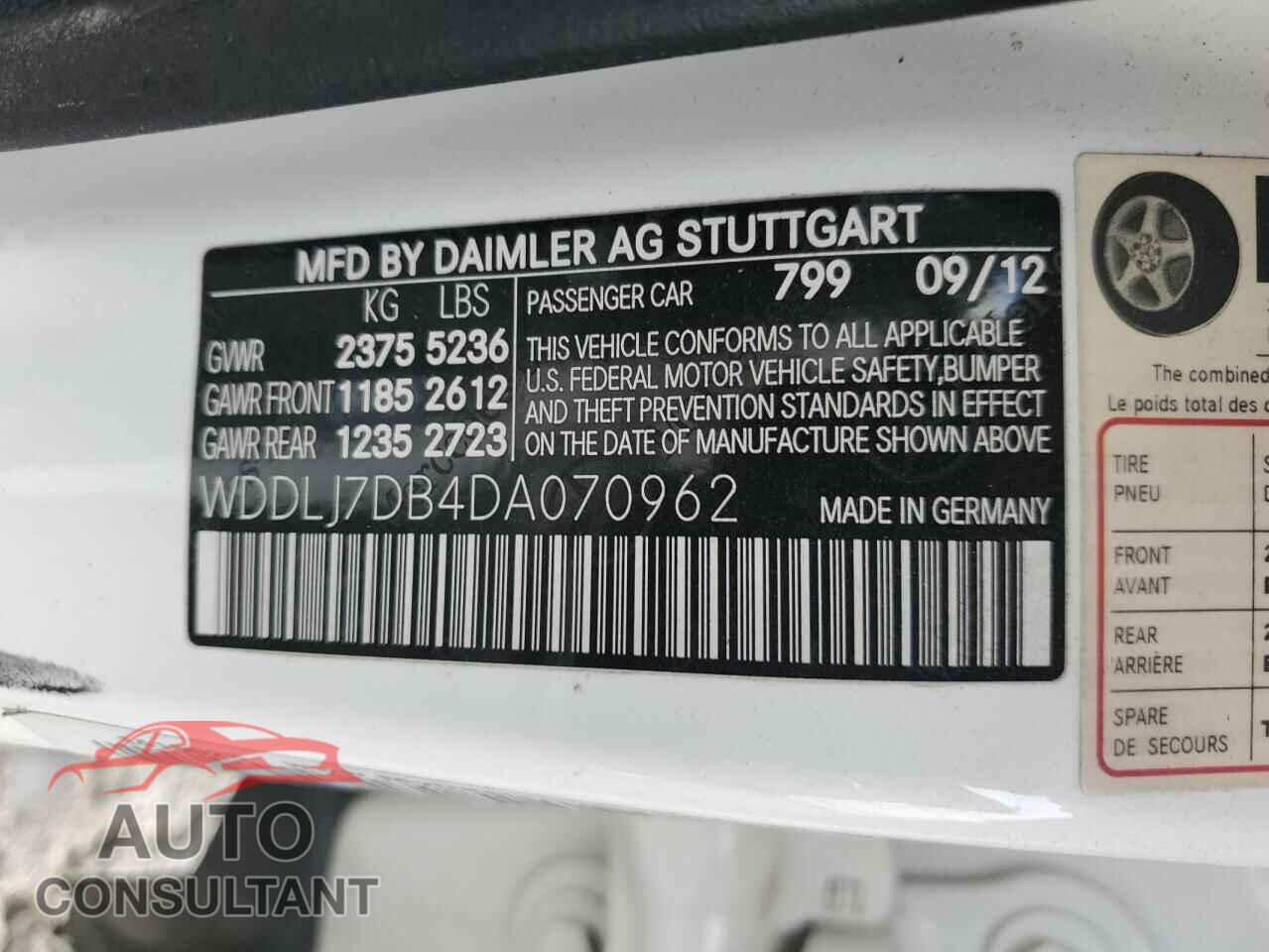 MERCEDES-BENZ CLS-CLASS 2013 - WDDLJ7DB4DA070962