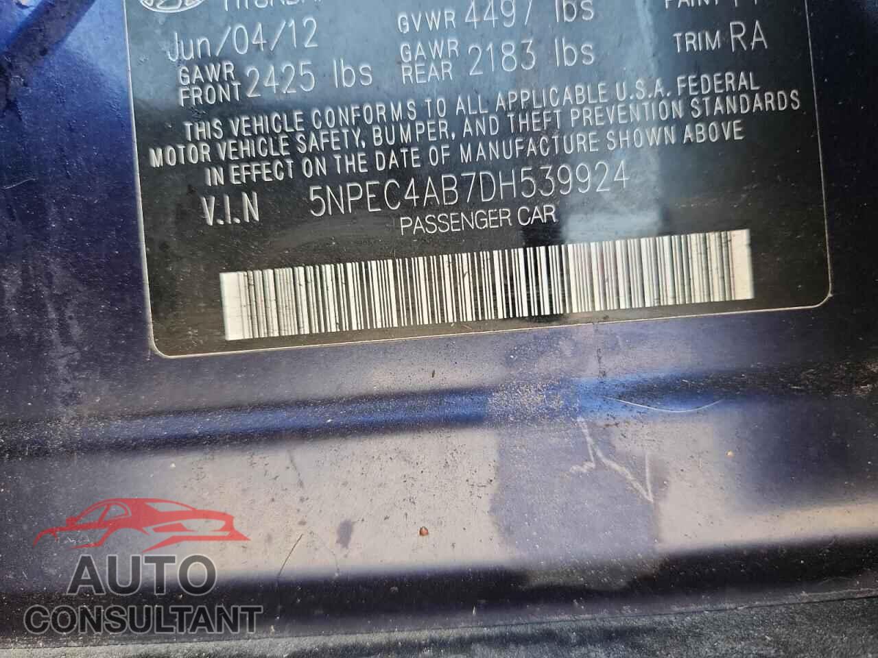 HYUNDAI SONATA 2013 - 5NPEC4AB7DH539924