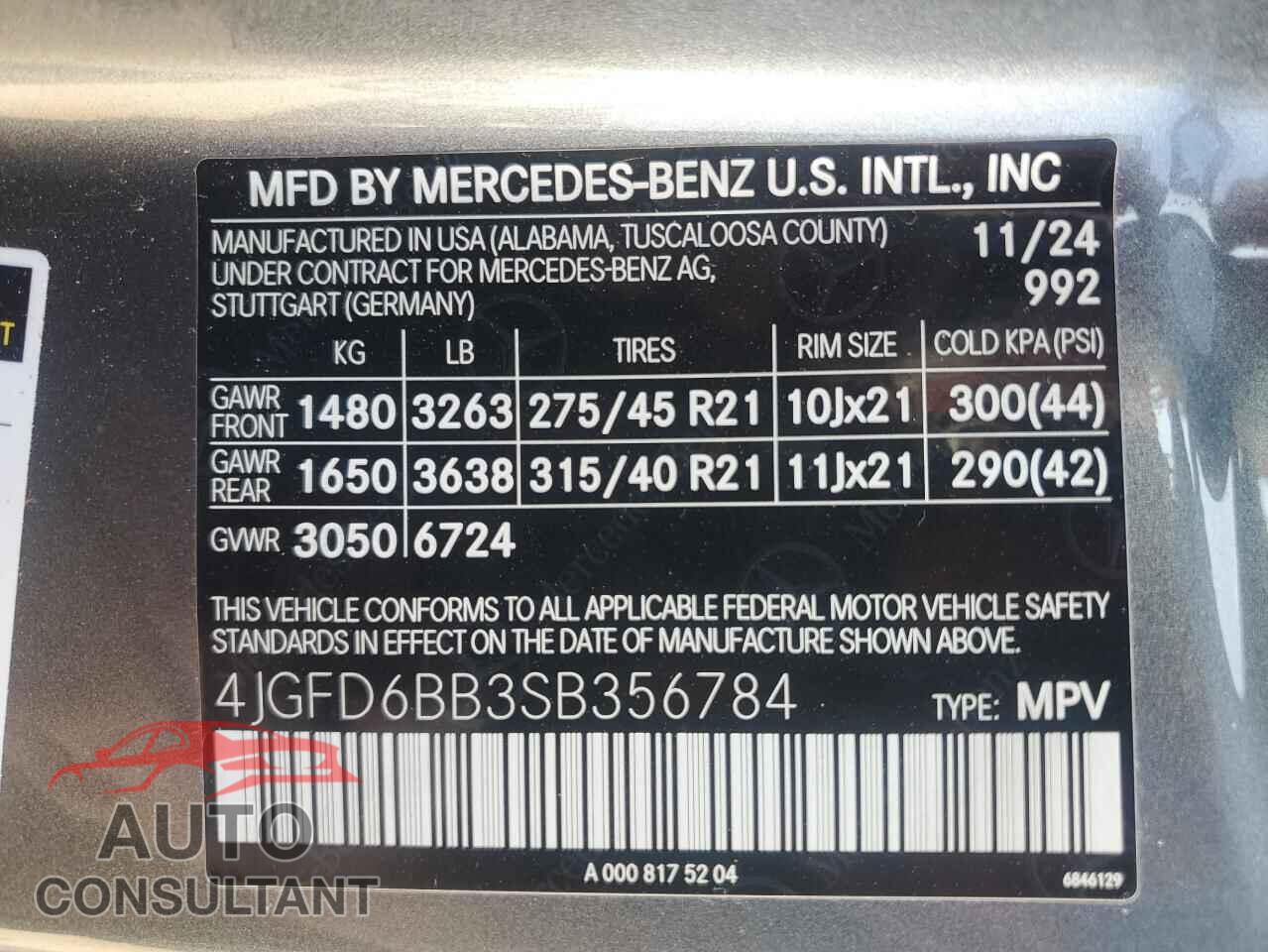 MERCEDES-BENZ GLE-CLASS 2025 - 4JGFD6BB3SB356784