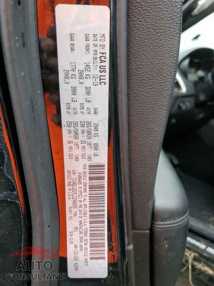 DODGE DURANGO 2020 - 1C4RDJDG7LC249035