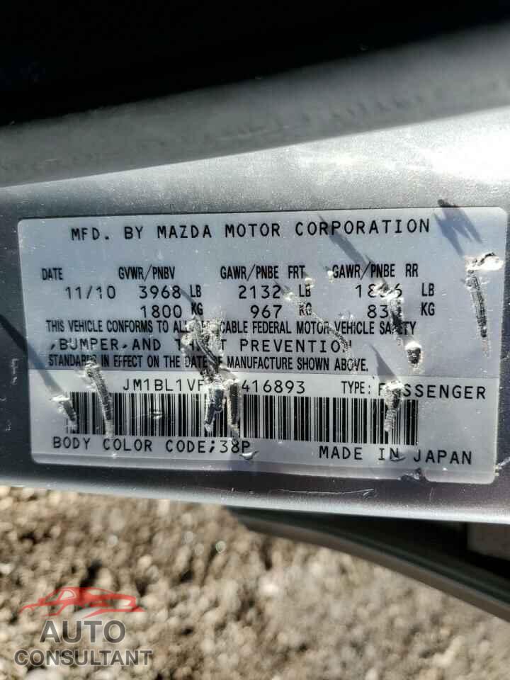 MAZDA 3 2011 - JM1BL1VF6B1416893