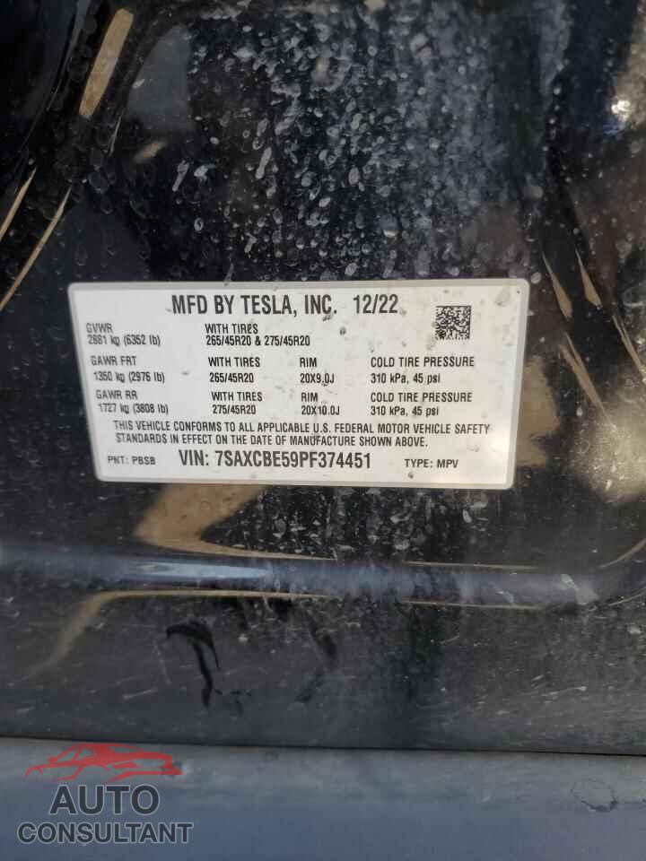 TESLA MODEL X 2023 - 7SAXCBE59PF374451