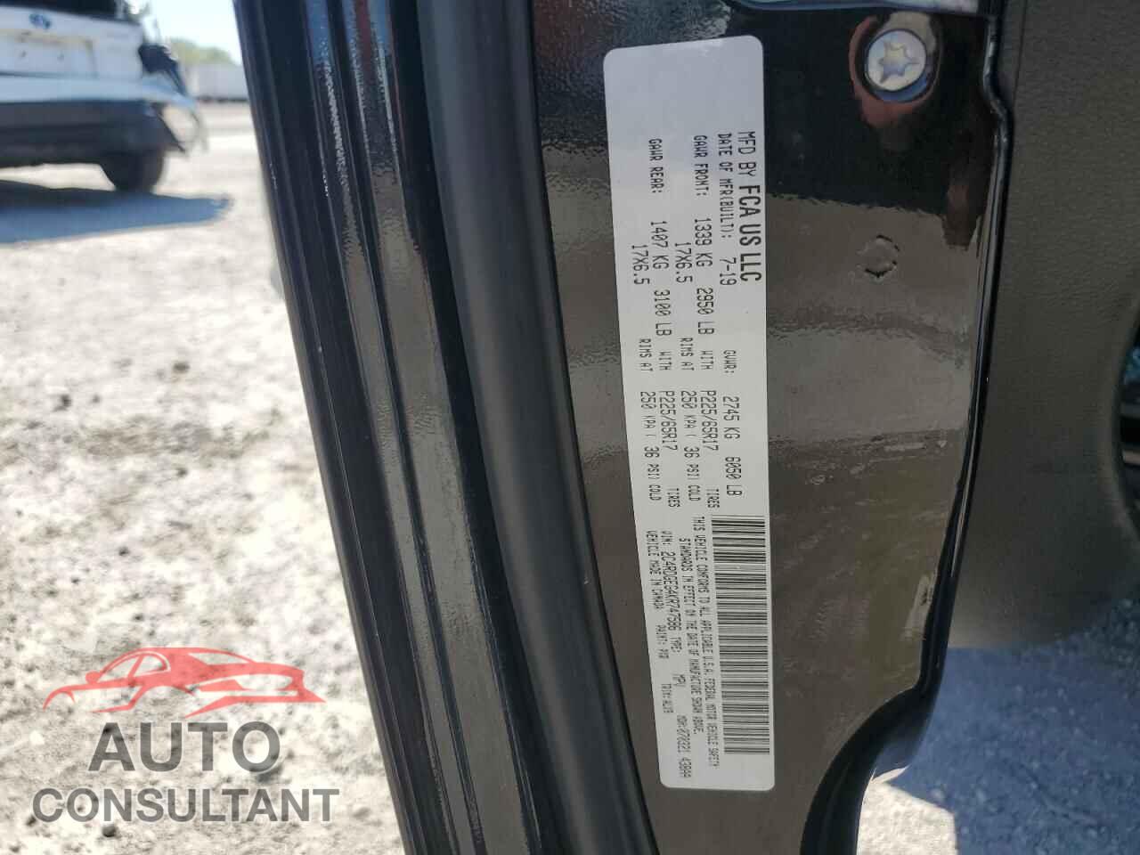 DODGE CARAVAN 2019 - 2C4RDGEG4KR747586