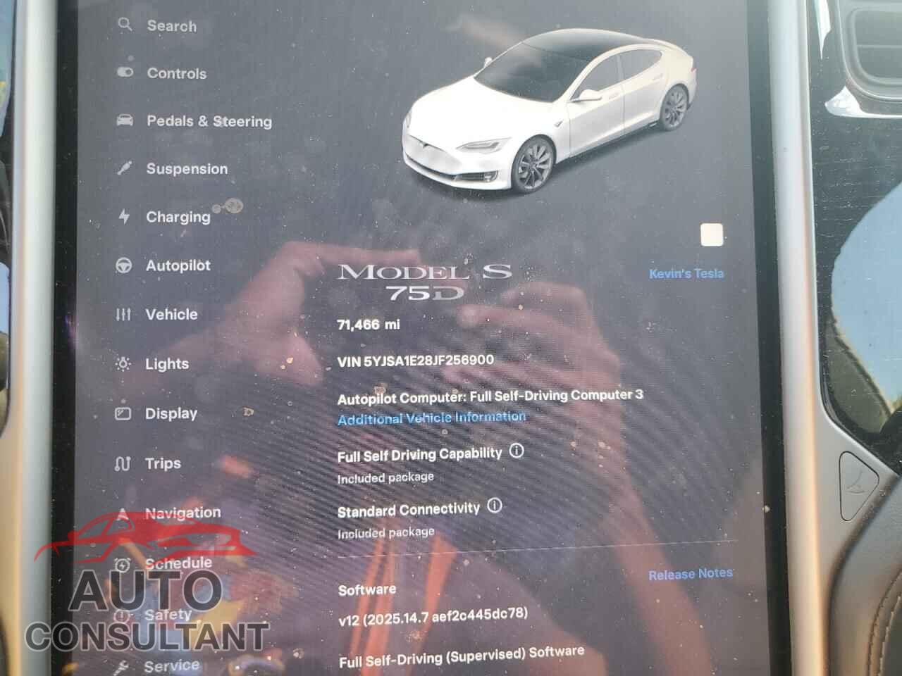 TESLA MODEL S 2018 - 5YJSA1E28JF256900