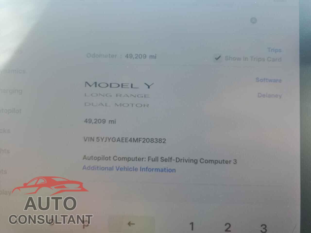 TESLA MODEL Y 2021 - 5YJYGAEE4MF208382