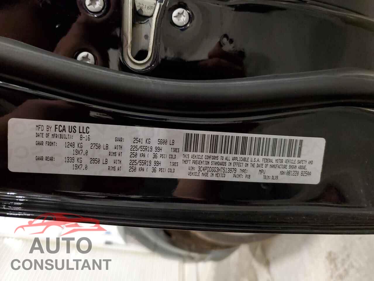 DODGE JOURNEY 2017 - 3C4PDDGG3HT513979