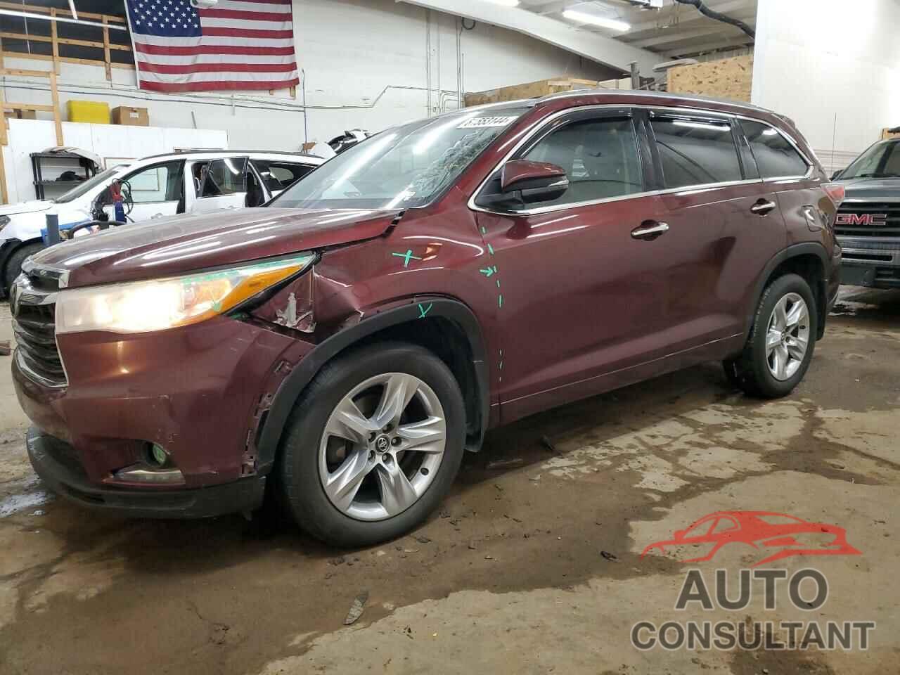 TOYOTA HIGHLANDER 2016 - 5TDDKRFH0GS350281