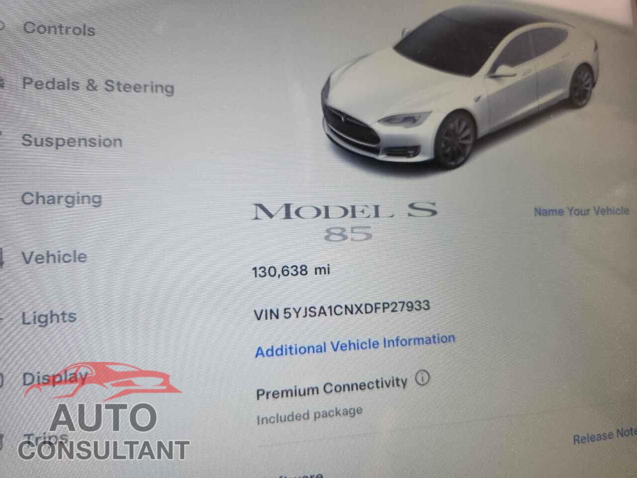 TESLA MODEL S 2013 - 5YJSA1CNXDFP27933