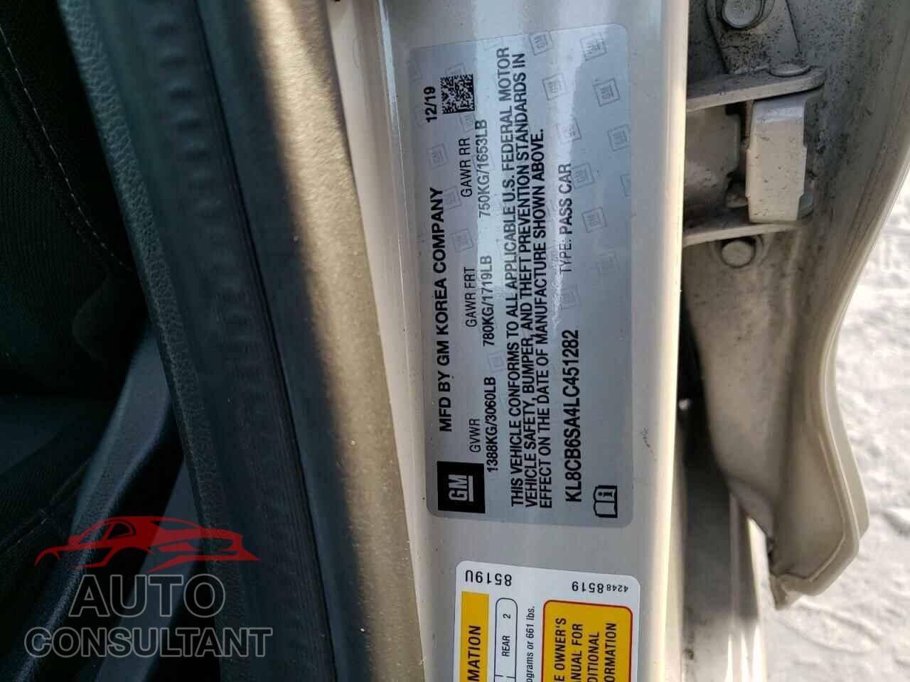 CHEVROLET SPARK 2020 - KL8CB6SA4LC451282