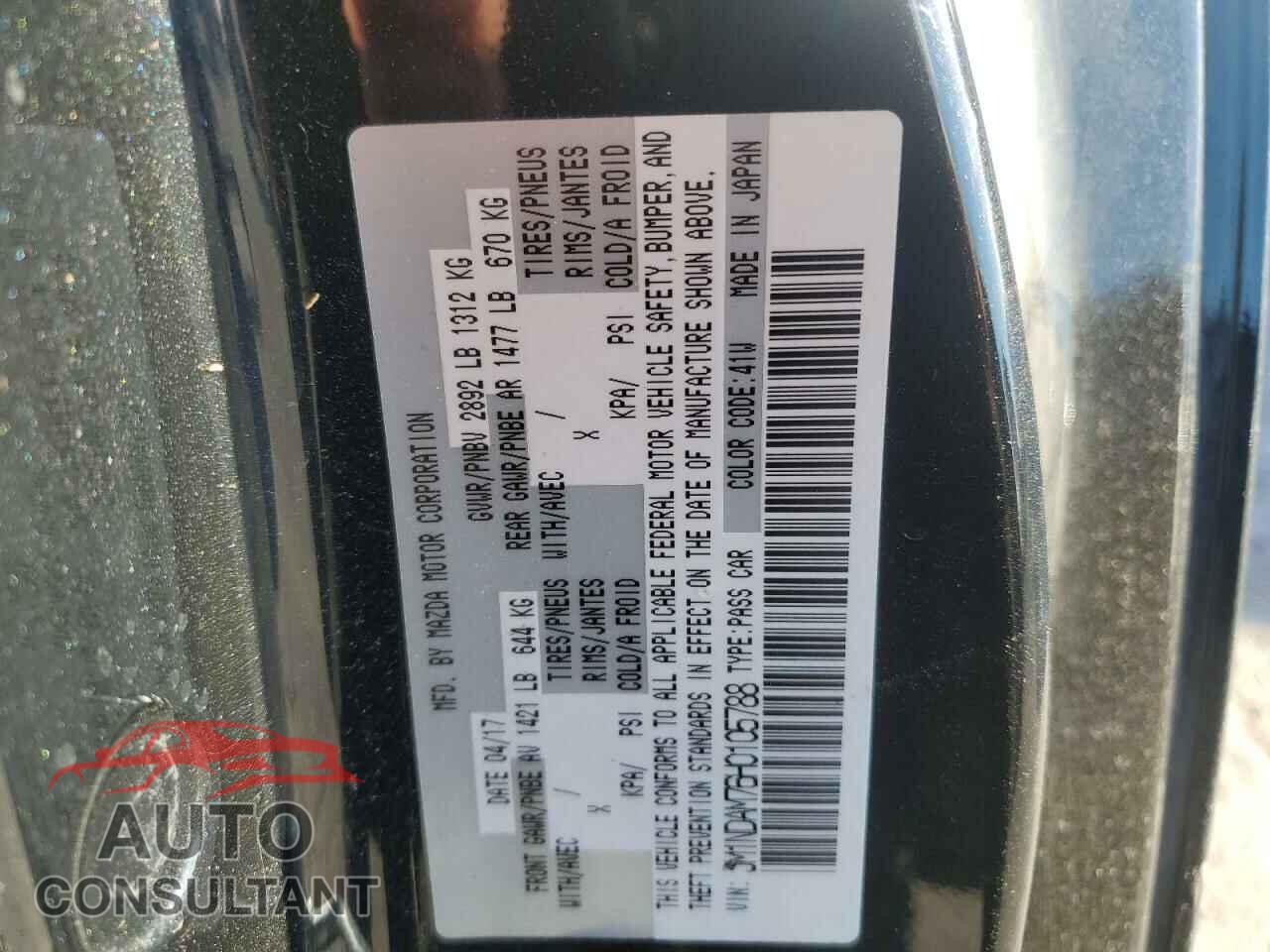 MAZDA MX5 2017 - JM1NDAM76H0105788