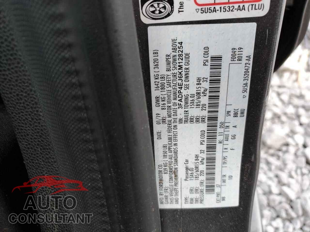 FORD FIESTA 2019 - 3FADP4EJ6KM128254