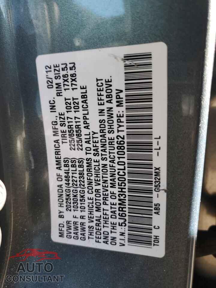 HONDA CRV 2012 - 5J6RM3H50CL010862