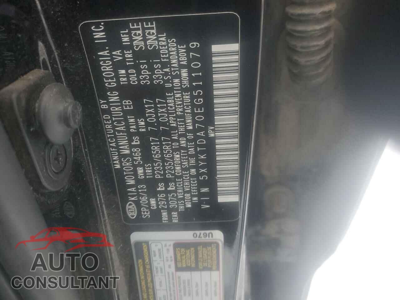 KIA SORENTO 2014 - 5XYKTDA70EG511079
