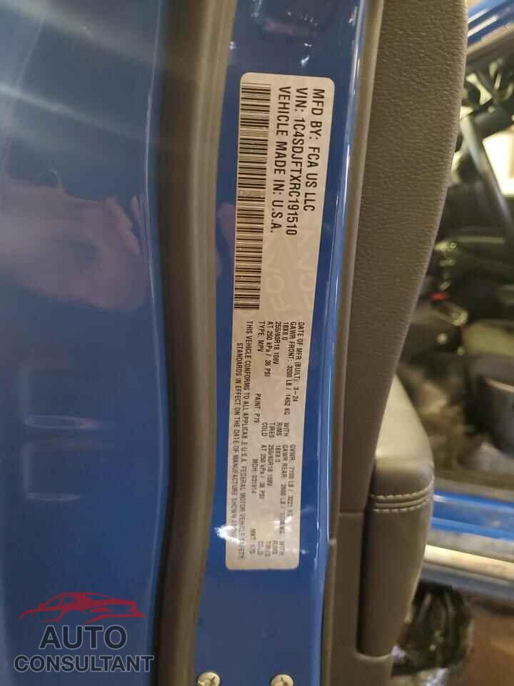 DODGE DURANGO 2024 - 1C4SDJFTXRC191510