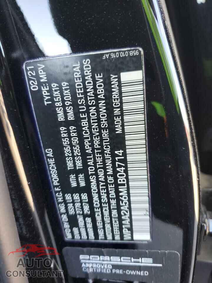 PORSCHE MACAN 2021 - WP1AA2A56MLB04714