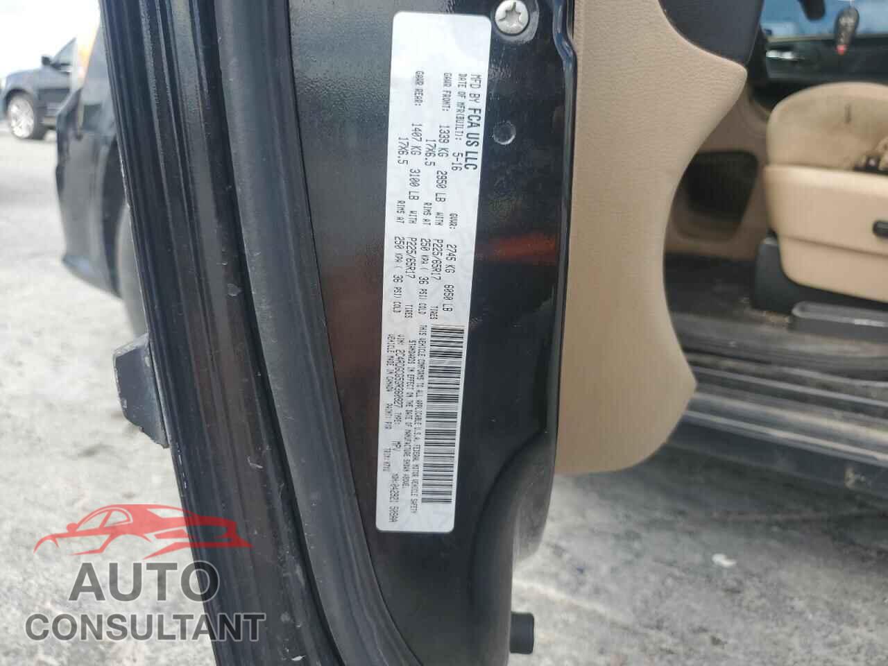 DODGE CARAVAN 2016 - 2C4RDGCG5GR360927