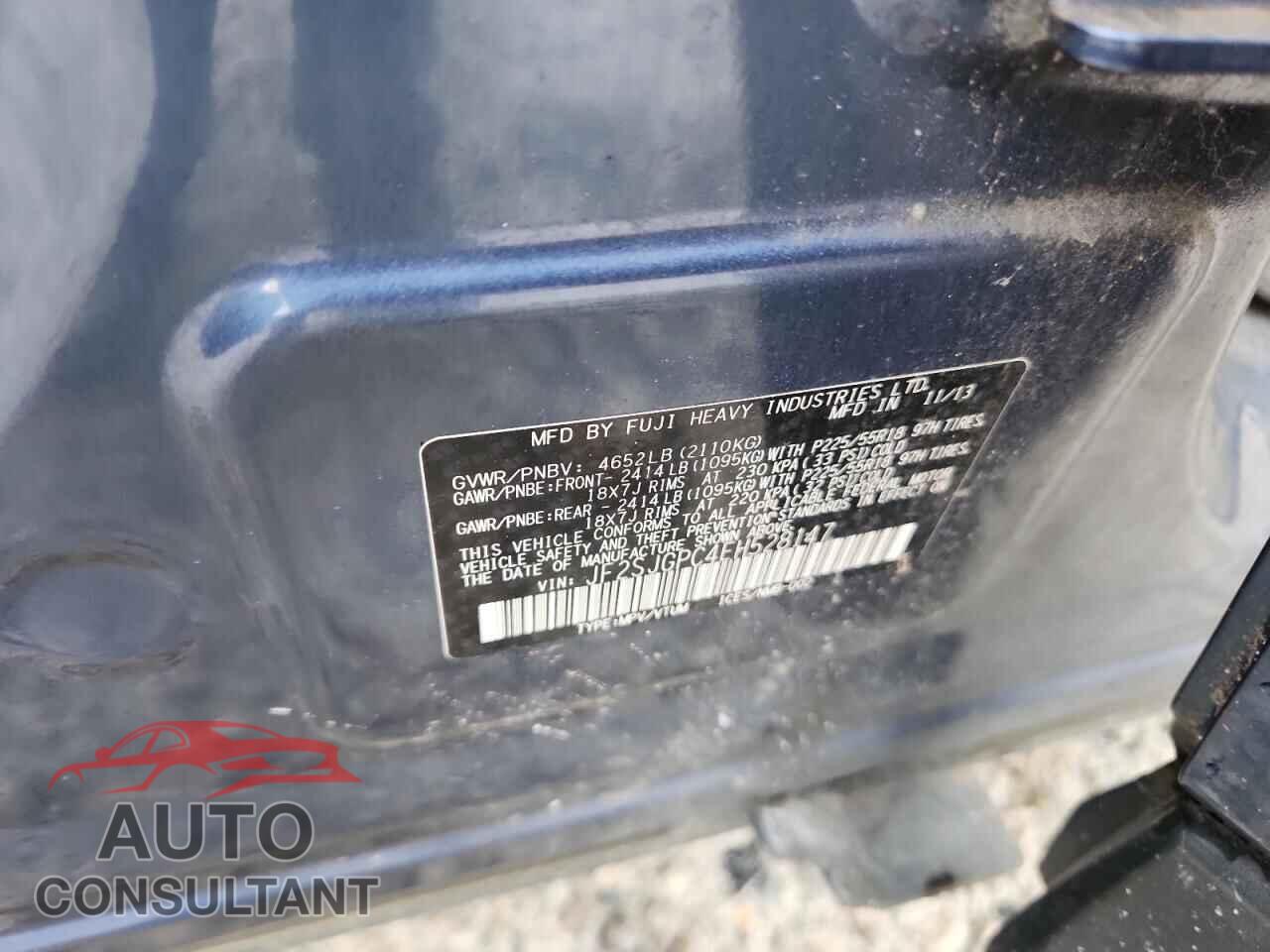 SUBARU FORESTER 2014 - JF2SJGPC4EH528147