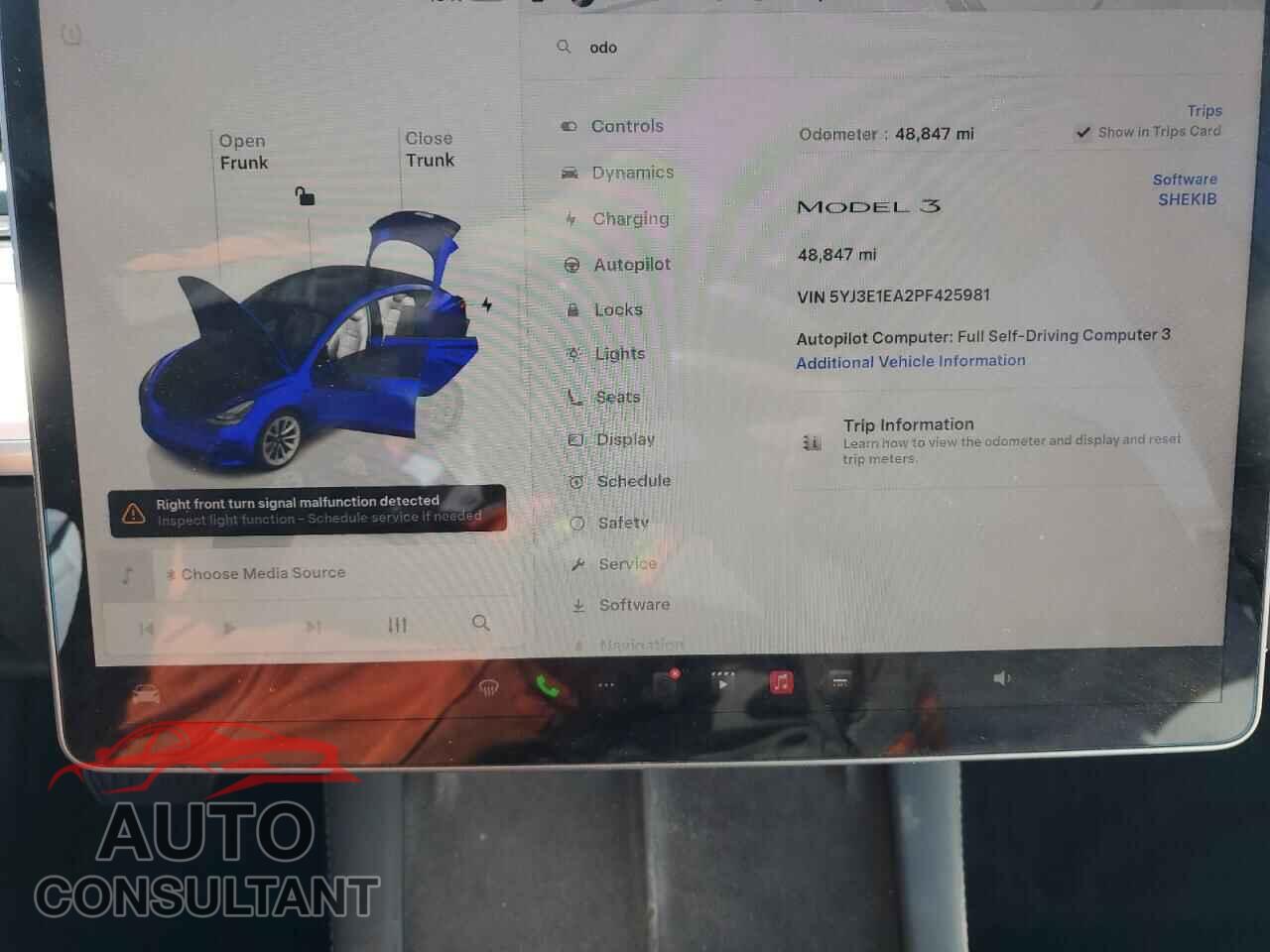 TESLA MODEL 3 2023 - 5YJ3E1EA2PF425981