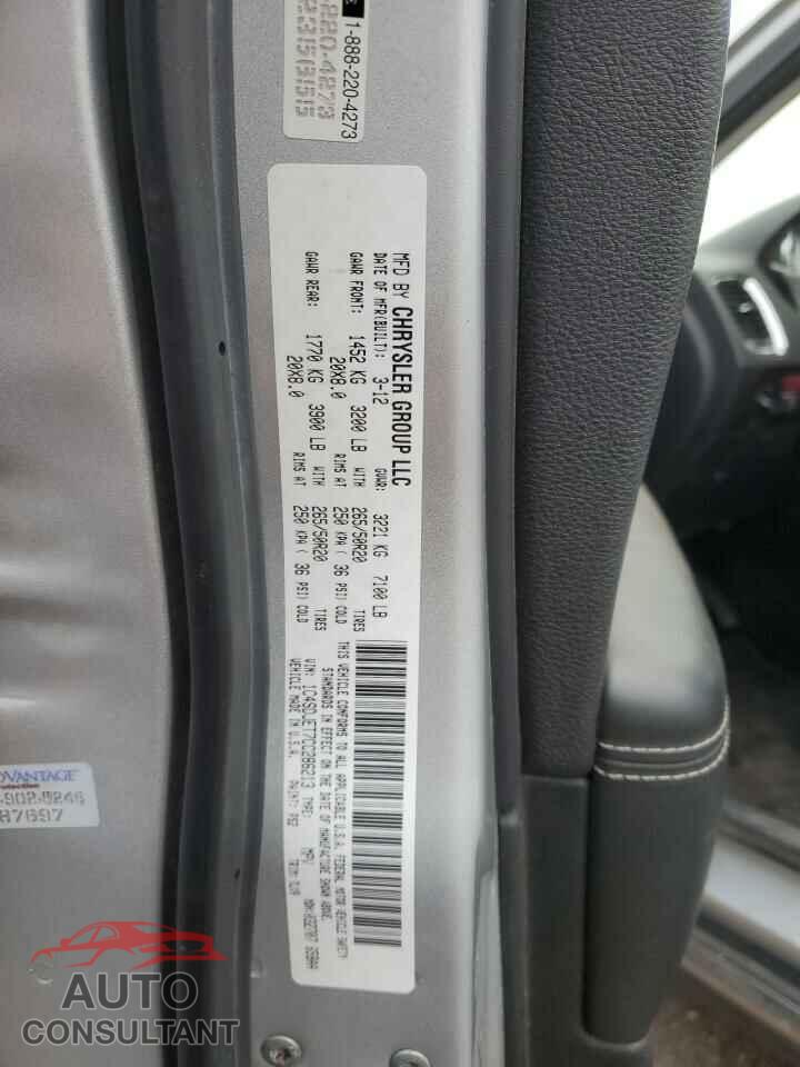 DODGE DURANGO 2012 - 1C4SDJET7CC286213