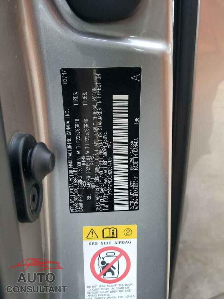 LEXUS RX350 2017 - 2T2BZMCA3HC084709