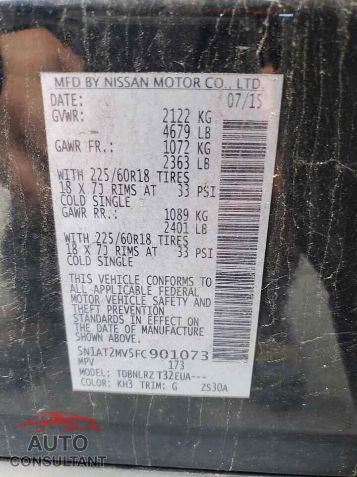 NISSAN ROGUE 2015 - 5N1AT2MV5FC901073