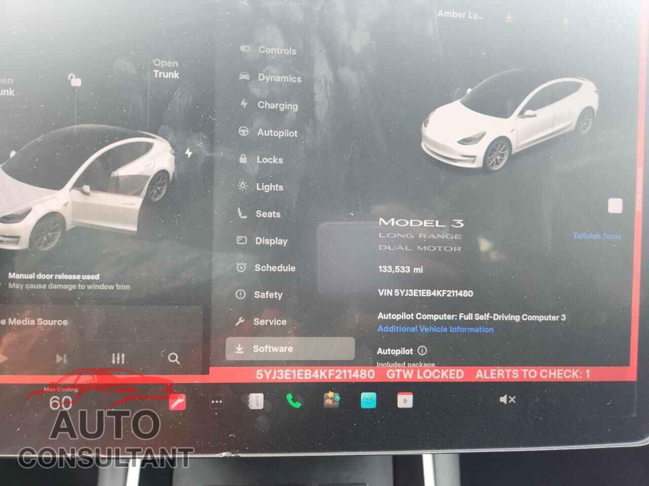 TESLA MODEL 3 2019 - 5YJ3E1EB4KF211480