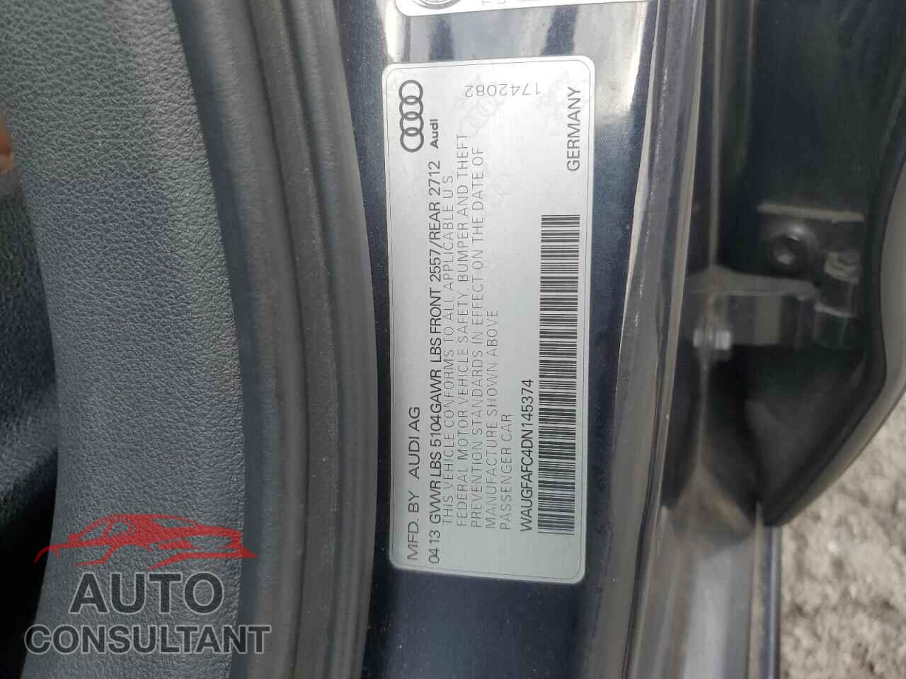 AUDI A6 2013 - WAUGFAFC4DN145374