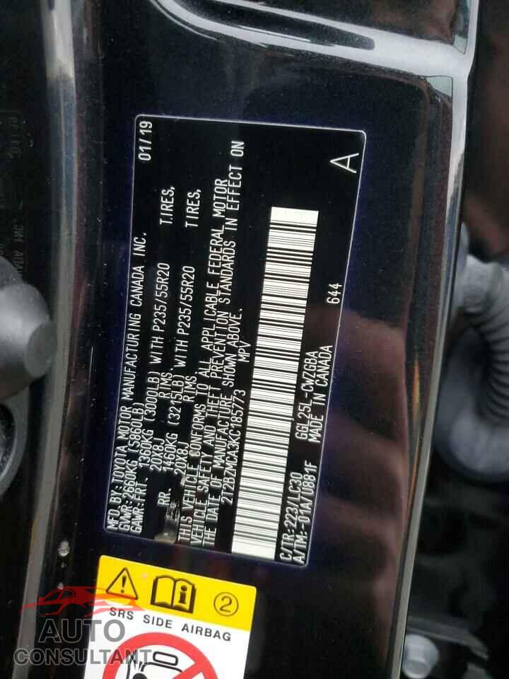 LEXUS RX350 2019 - 2T2BZMCA3KC185773