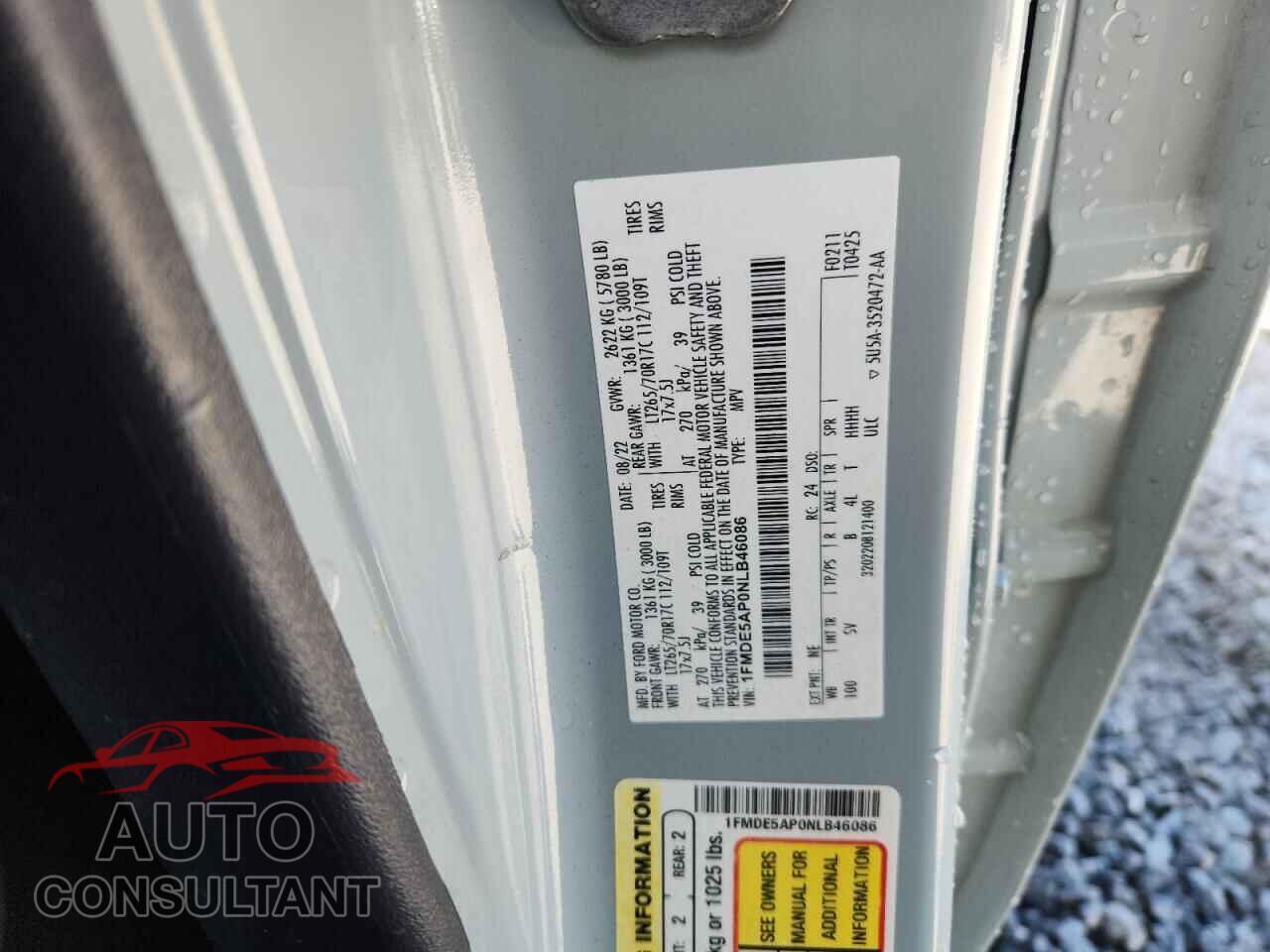 FORD BRONCO 2022 - 1FMDE5AP0NLB46086