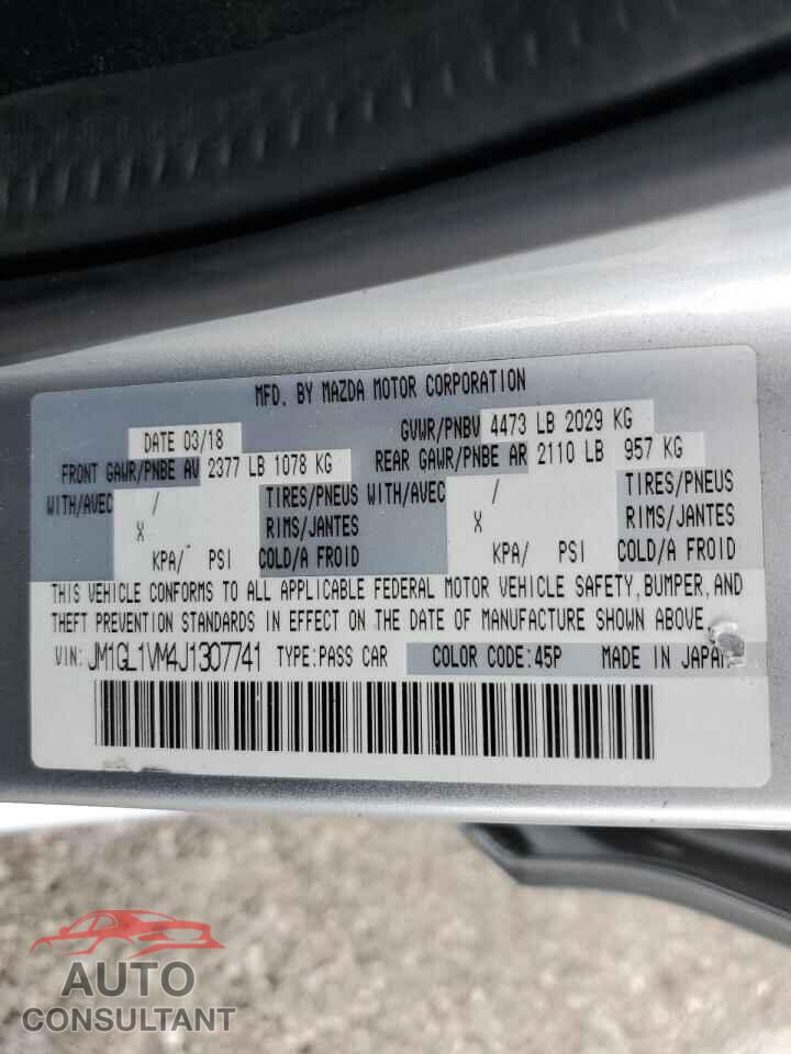 MAZDA 6 2018 - JM1GL1VM4J1307741