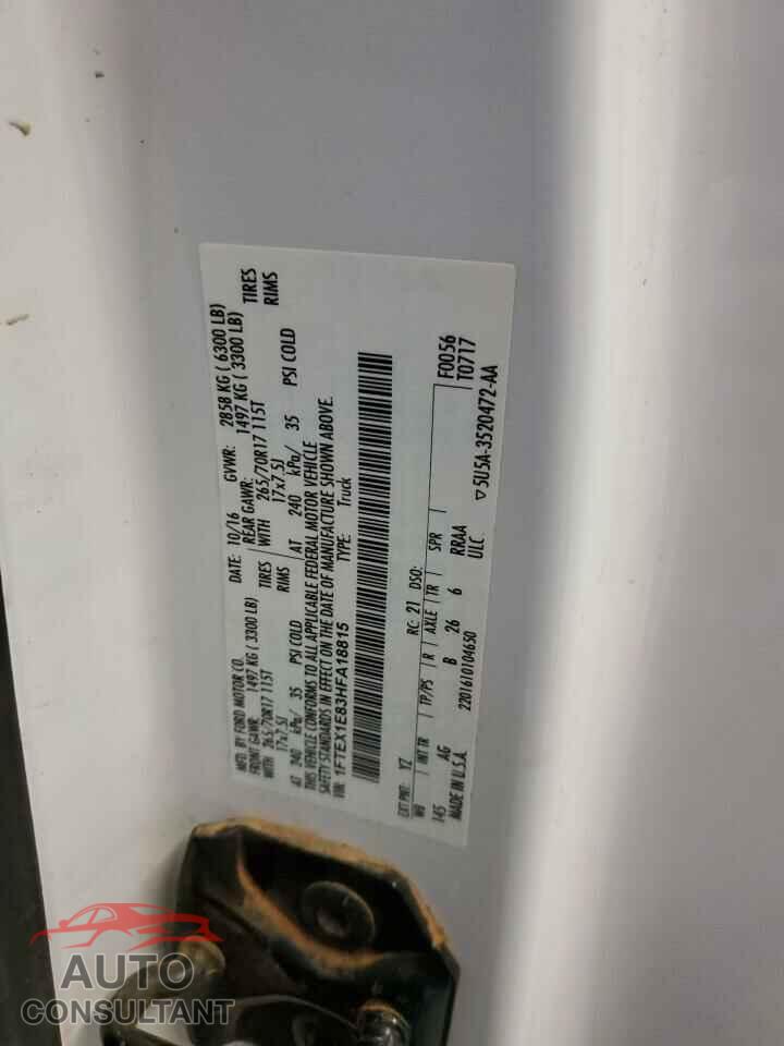FORD F150 2017 - 1FTEX1E83HFA18815