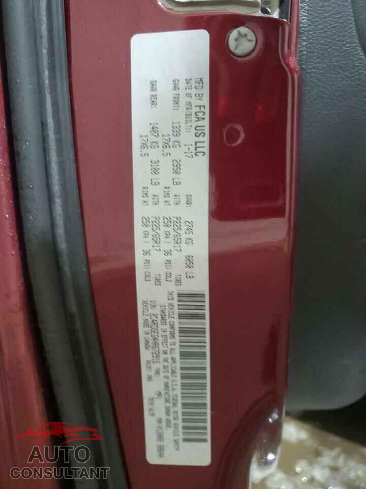 DODGE CARAVAN 2017 - 2C4RDGEG4HR672915