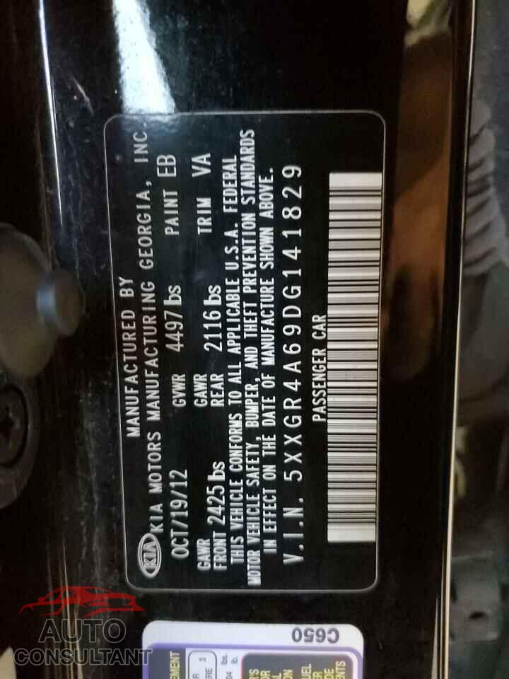 KIA OPTIMA 2013 - 5XXGR4A69DG141829