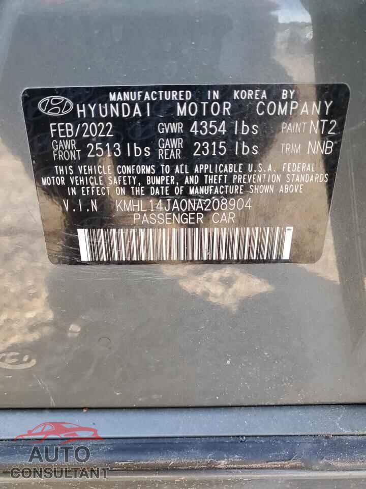 HYUNDAI SONATA 2022 - KMHL14JA0NA208904
