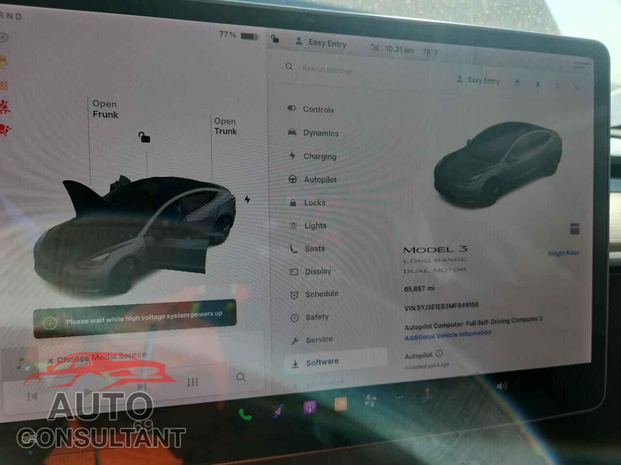 TESLA MODEL 3 2021 - 5YJ3E1EB3MF849156