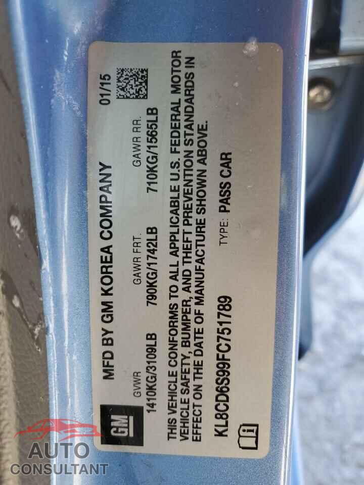 CHEVROLET SPARK 2015 - KL8CD6S99FC751789