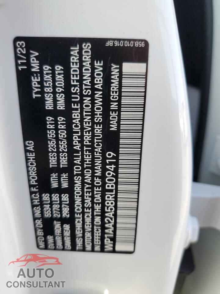 PORSCHE MACAN BASE 2024 - WP1AA2A58RLB09419