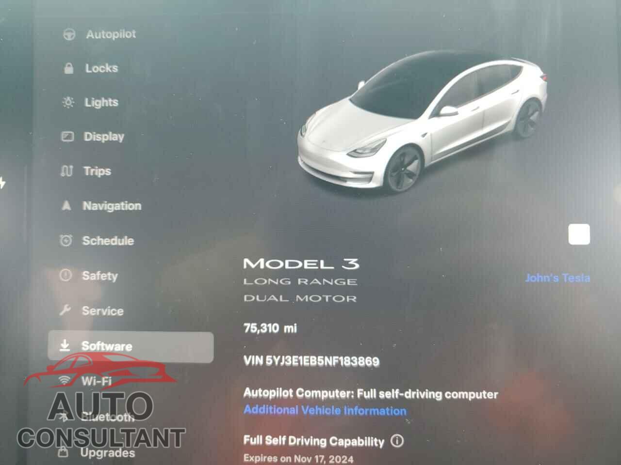TESLA MODEL 3 2022 - 5YJ3E1EB5NF183869