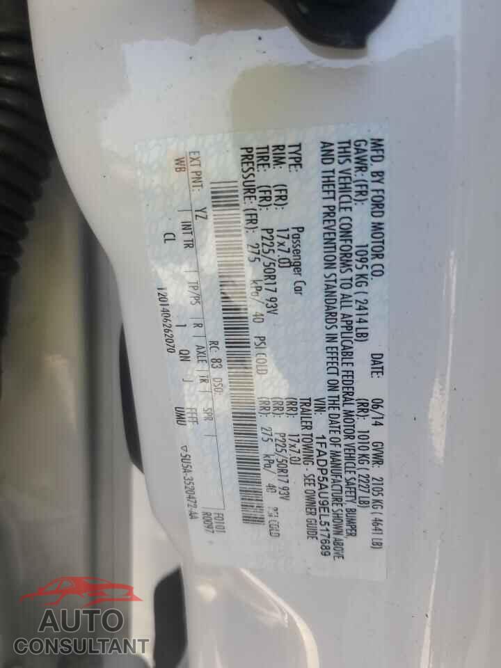 FORD CMAX 2014 - 1FADP5AU9EL517689