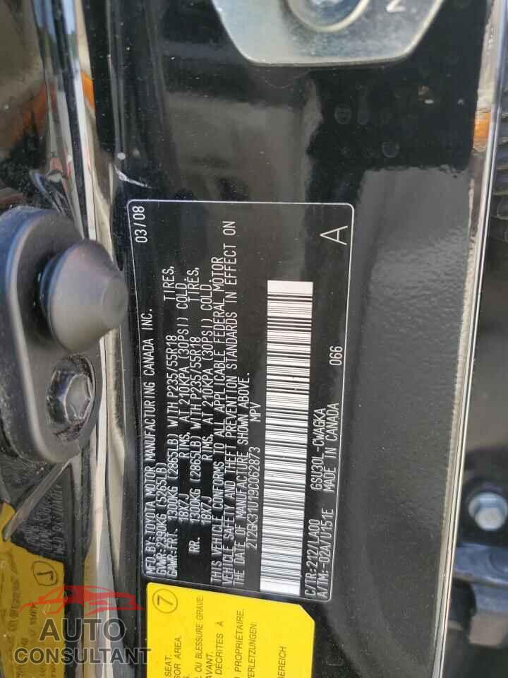 LEXUS RX350 2009 - 2T2GK31U19C062873