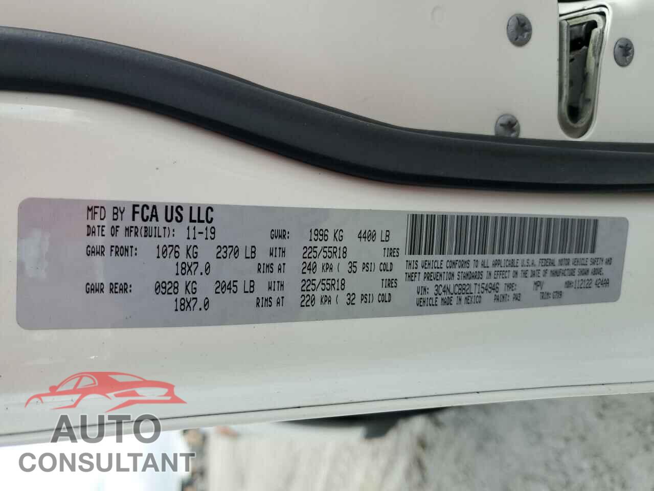 JEEP COMPASS 2020 - 3C4NJCBB2LT154946