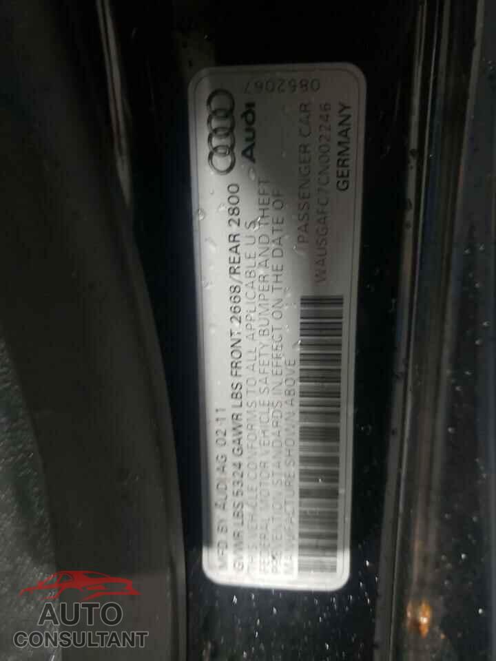 AUDI A7 2012 - WAUSGAFC7CN002246