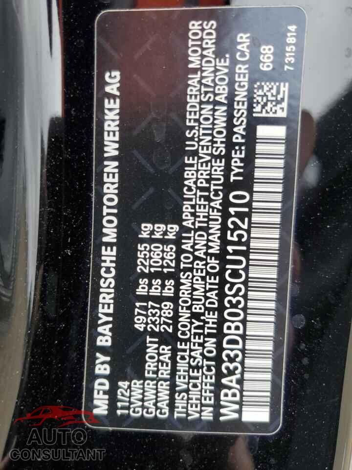 BMW 4 SERIES 2025 - WBA33DB03SCU15210